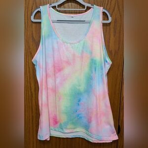 Women's Tie Dye Tank Top, Size XXL